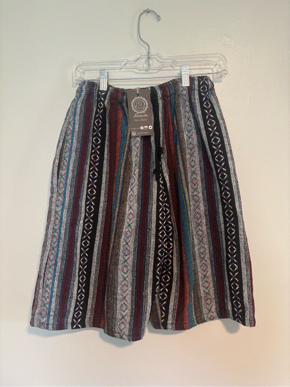 Tribal Spirit Shop Boho Stripe Drawstring Pants - Multicolor